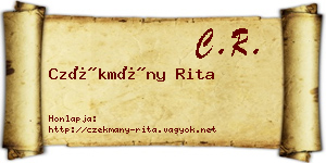 Czékmány Rita névjegykártya