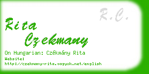 rita czekmany business card