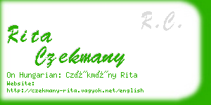 rita czekmany business card